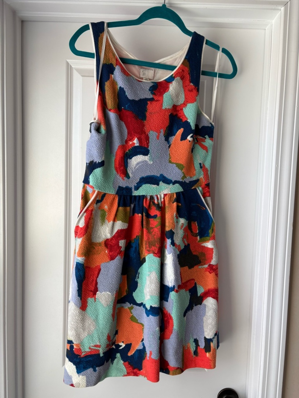Anthropologie Multicolor Abstract Mini Dress